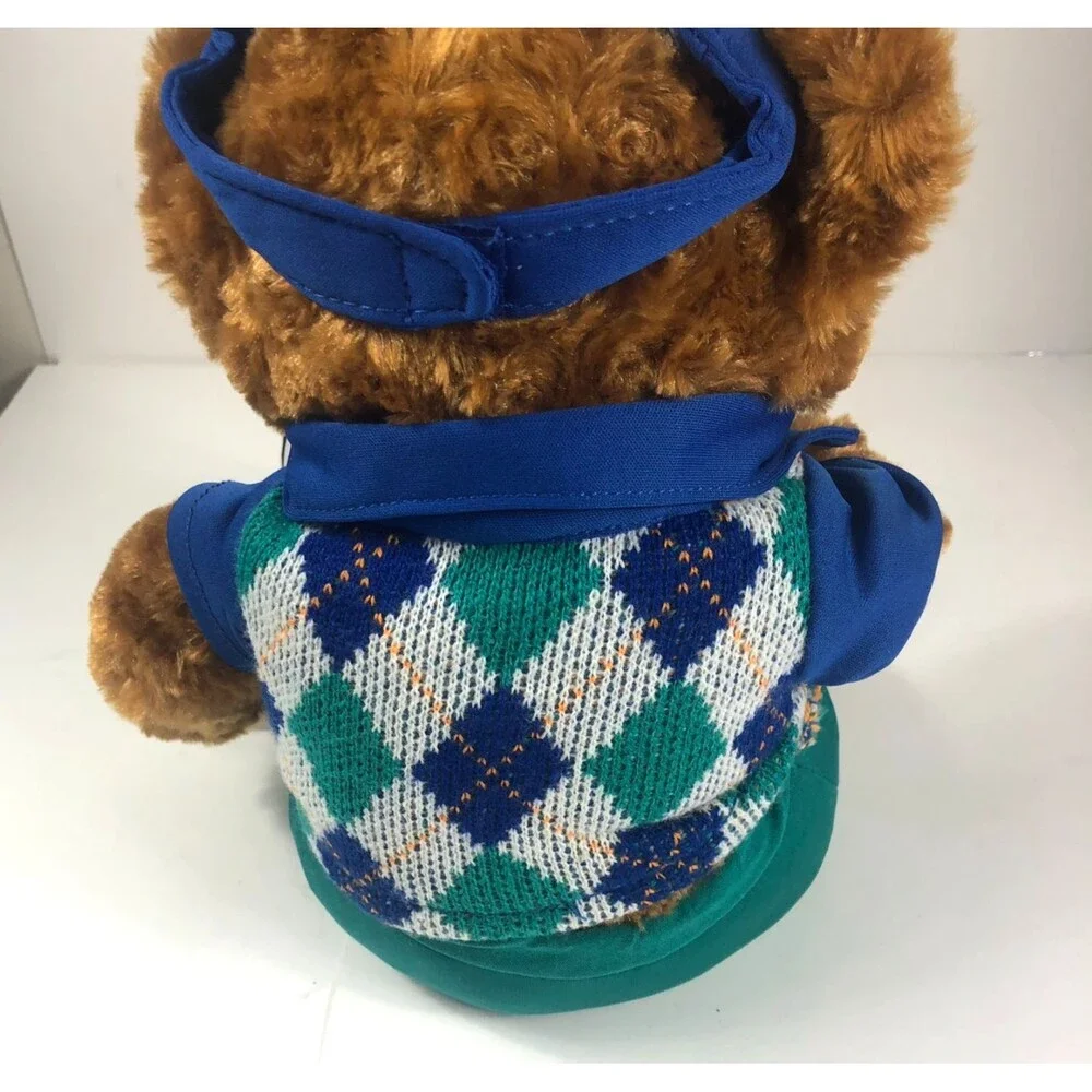 Belk 125th Anniversary Golfing Teddy Bear Plush Toy NWT Belkie 2013 16 Inch